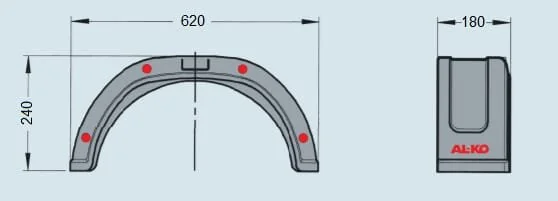 Al Ko - 1258170 - PVC Mudguard