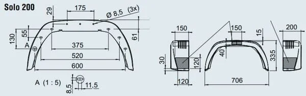 Al Ko - 1259576 - Mudguard BKS PVC