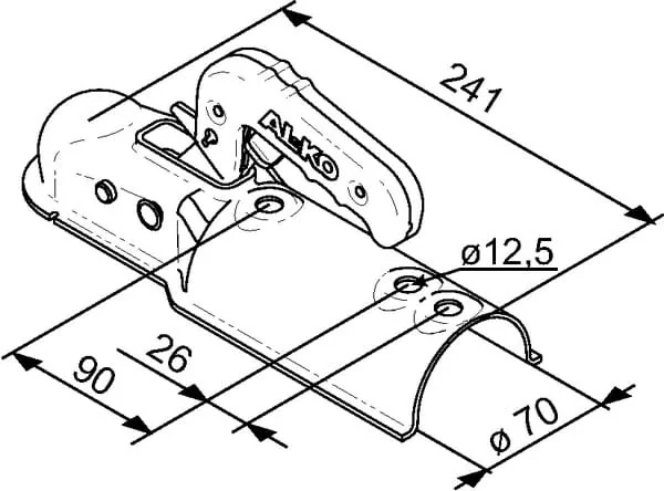 Al Ko - 1367025 - Tow Ball Coupler AK7/C RD 70 PLUS