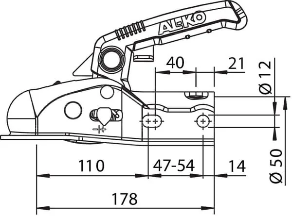 Al Ko - 1730219 - Tow Ball Coupler Typ AK161