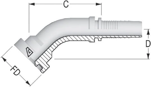 Alfagomma - SFSNS201245 - Insert NS-DN20 with Flange
