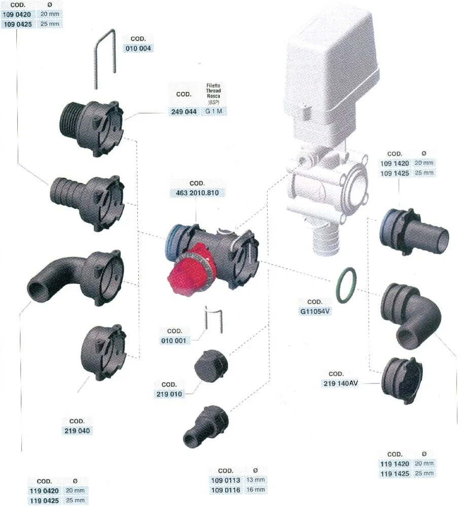 Arag - 1190430 - Hose Fitting 90° 30mm With Female Connection T4