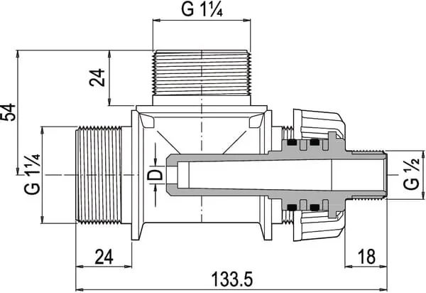Arag - 135509 - Fitting With 9mm Venturi 3 Way