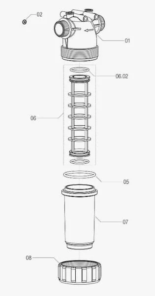 Arag - 32620535 - Line Filters G 1 1/4 Inches And G 1 1/2 Inches Threaded Coupling