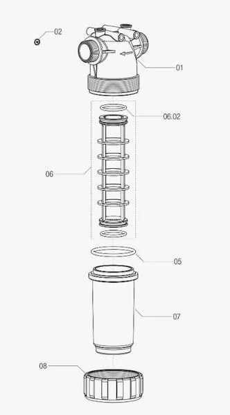 Arag - 3262064 - In Line Filter 1- 100 Mesh
