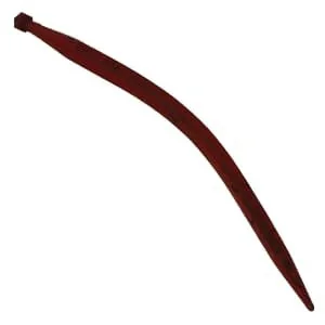 Battista Porteri - FT80 - Loader Tine, Curved, Double T Section 38x800mm, Pointed Tip With Mm Nut, Black
