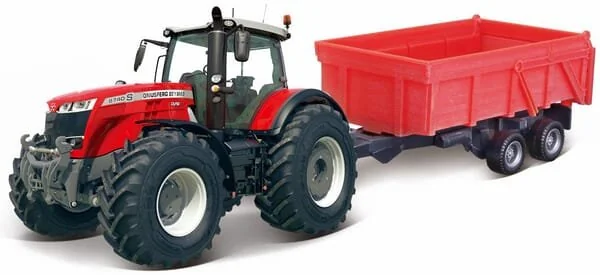 Bburago - 1831662 - Massey Ferguson 8700 With Tipping Trailer
