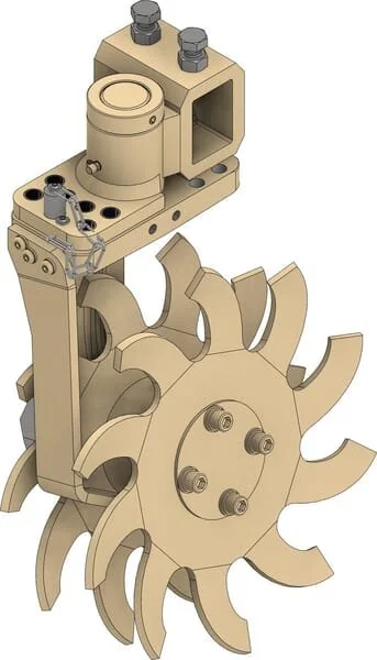 Braun - 40006044 - Rotary Star Tiller, Dual With Hole Pattern Adjustment And Bracket RH