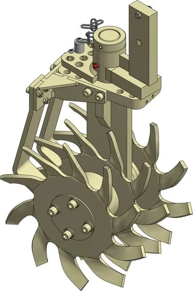 Braun - 40006054 - Rotary Star Tiller, Triple With Hole Pattern Adjustment RH