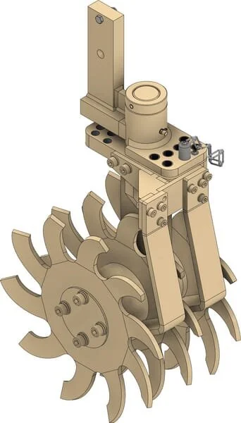 Braun - 40006067 - Rotary Star Tiller, Triple With Hole Pattern Adjustment LH