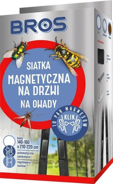 Bros - 15941601 - Magnetic Screen For A Door Click, White, 160x220cm