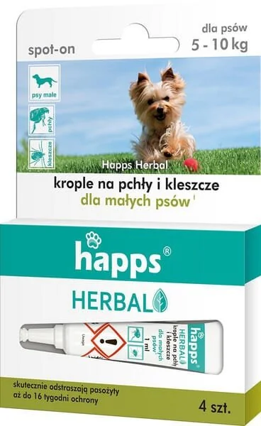 Bros - 15941612 - HAPPS Herbal - Insect Repellent Drops For Small Dogs, 5-10kg