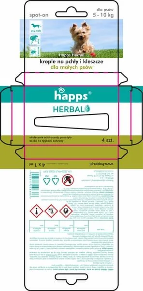 Bros - 15941612 - HAPPS Herbal - Insect Repellent Drops For Small Dogs, 5-10kg