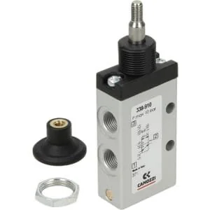 Camozzi - 338910 - Camozzi 3/2 Valve, Push/Pull Button