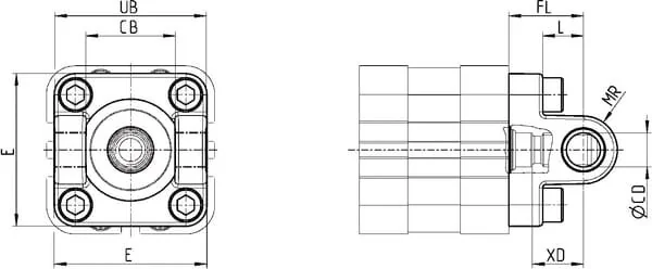 Camozzi - CH41100 - Female Rear Trunnion
