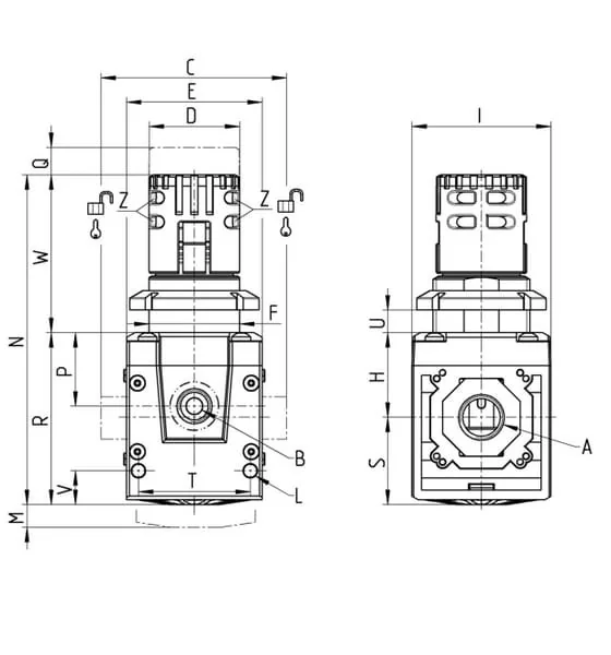 Camozzi - MD1M000 - Manifold Pressure Regulator