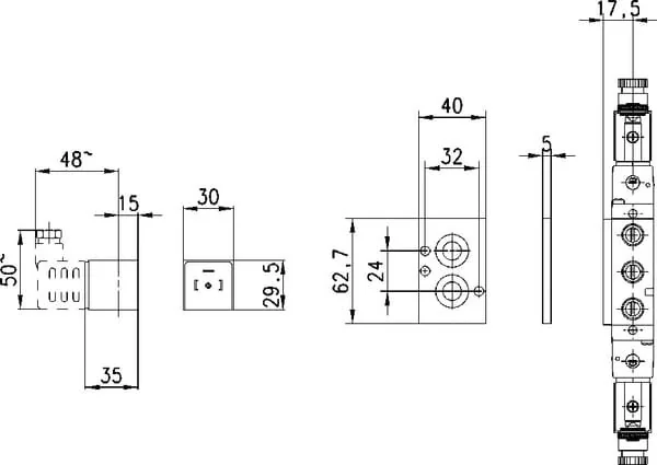 Camozzi - NA54PC - Spacer H8