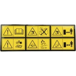 Castelgarden - 1143615531 - Warning Label 6 Pictographs