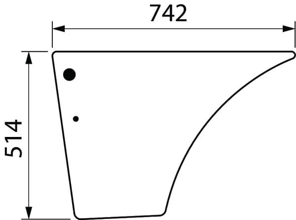CNH - 85801625 - Glass Door Lower LH