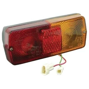 Cobo - 1097773 - Rear Light LH Rectangular, Red/Amber, Bolt On, 184x76mm AMP Plug