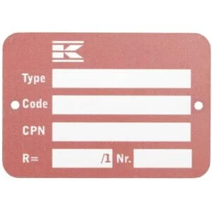 Comer - PD9TP - Identification Plate KV/SOM Planetair