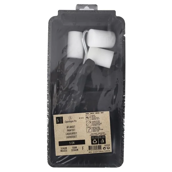 Copenhagen Pro - 2391106 - Paint Set Tray + Roller, III Star, Foam F Straight 5cm, 5 Pcs