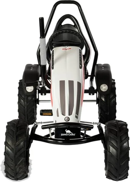 Dino Cars - 66980BF3 - Go-Kart, Steyr, White/Black/Red, From Age 5, With Freewheel, Track BF3 By