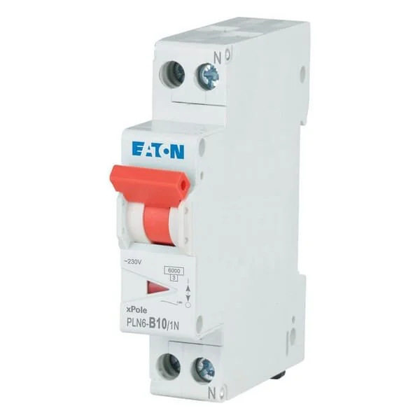 Eaton - PLN6B101N - Miniature Circuit Breaker 10A,1P+N,B