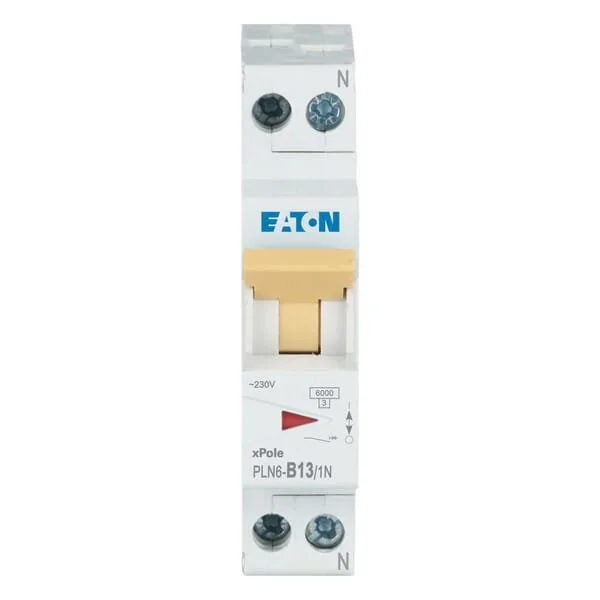Eaton - PLN6B131N - Miniature Circuit Breaker 13A,1P+N,B