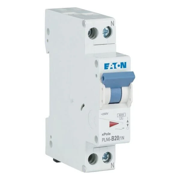 Eaton - PLN6B201N - Miniature Circuit Breaker 20A,1P+N,B