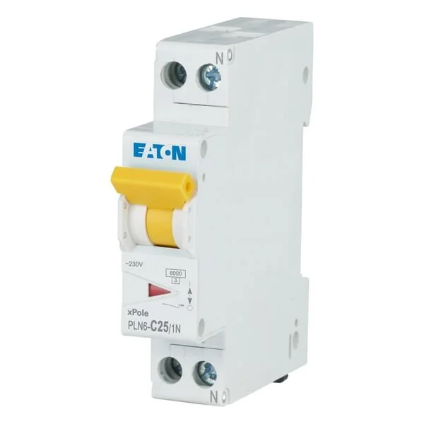 Eaton - PLN6C251N - Miniature Circuit Breaker 25A,1P+N,C