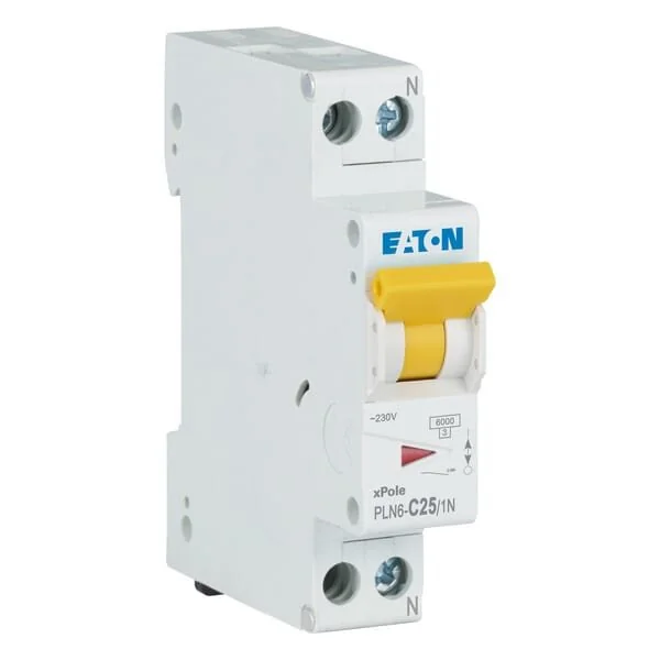 Eaton - PLN6C251N - Miniature Circuit Breaker 25A,1P+N,C