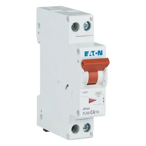 Eaton - PLN6C41N - Miniature Circuit Breaker 4A,1P+N,C