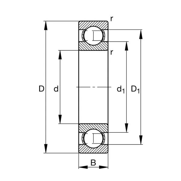 Fag - 16018 - Deep Groove Ball Bearing INA/FAG