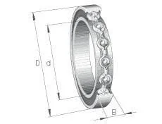 Fag - 630002RS - Deep Groove Ball Bearing INA/FAG