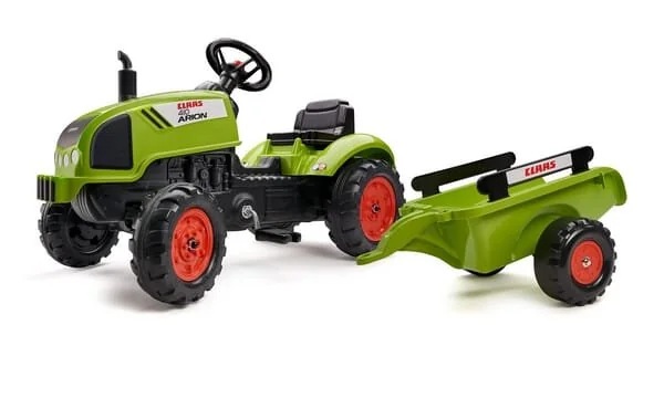 Falk - 2041C - Claas Tractor With Trailer, Excavator And Opening Bonnet