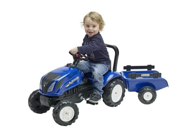 Falk - 3080AB - New Holland Tractor With Trailer And Opening Bonnet