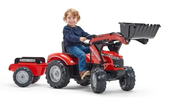 Falk - 4010AM - Massey Ferguson S8740 Pedal Digger With Trailer