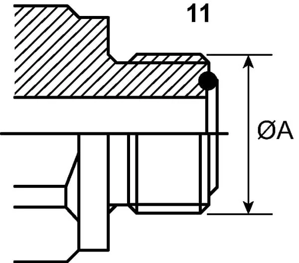 Faster - CVV041112SAEM - Coupling Male 1/4-13/16-ORFS