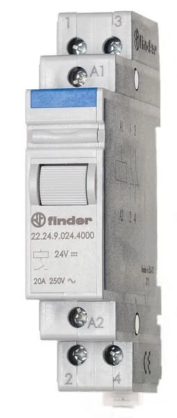 Finder - 222482304000 - Modular Relay 17.4mm 2NC 20A/ AC/AgSnO2