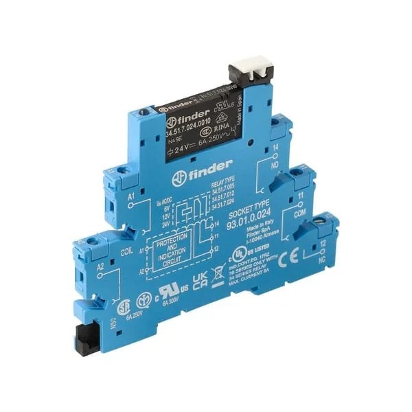 Finder - 385100240060 - Relay Interface Mod. (EMR)Screw 6.2mm 1CO 6A/ UC/AgNi