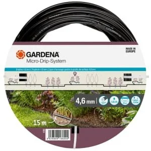 Gardena - 01362 - Micro-Drip Irrigation Line 4.6mm (3/16 inches), 15m