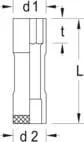 Gedore - 19L27 - Socket Wrench Insert 1/2-27m