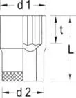 Gedore - D1911 - Socket 11mm BiHex 12pt