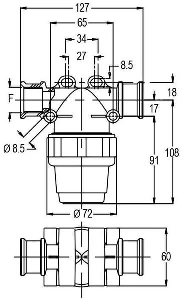 Geoline - 8105001 - Pressure Filter F 80 l/min 50 Mesh