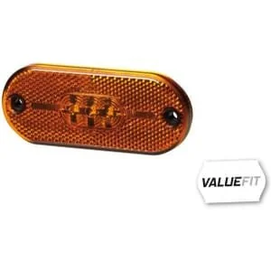 Hella ValueFit - 2PS357009101 - Marker Light LED, Rectangular, Amber, Bolt On, 5 LEDs
