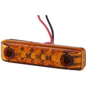 Hella ValueFit - 2PS357010001 - Marker Light LED, Rectangular, Amber, Bolt On, 4 LEDs