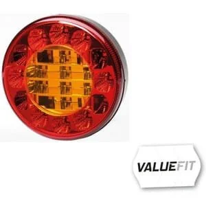 Hella ValueFit - 2SD357027001 - Rear Light LED, Round, 10/, Red/Amber, Bolt On, 24 LEDs