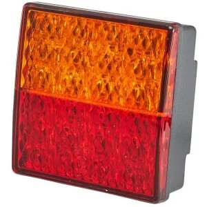 Hella ValueFit - 2SD357029001 - Rear Light LED, Square, Red/Amber, Bolt On, mm