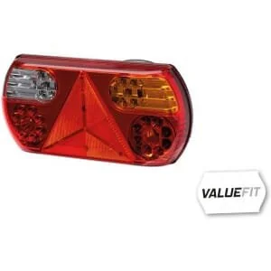 Hella ValueFit - 2VP357016011 - Rear Light LH LED, Rectangular, Red/Amber/Transparent, Bolt On, mm